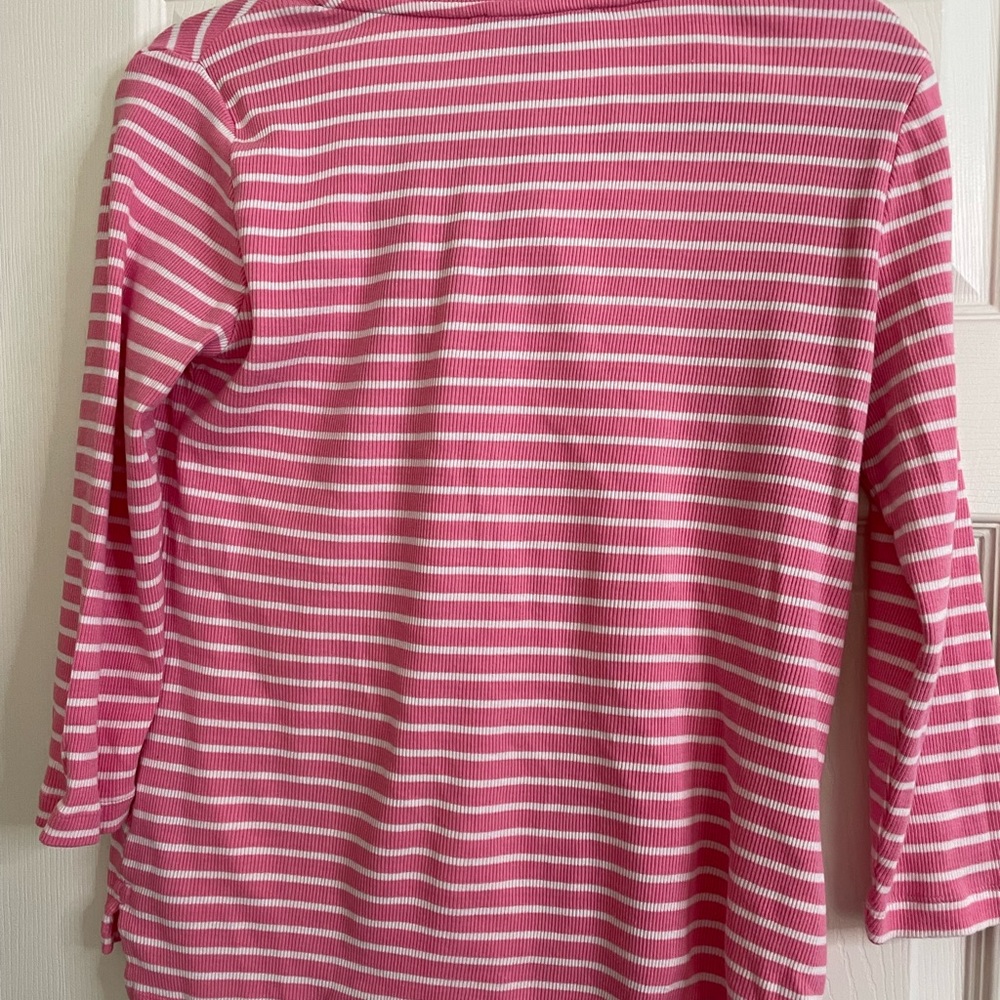 Tommy Hilfiger Womens Pink & White top with drawstring - Picture 4 of 4